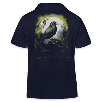 Halloween Corbeau Occulte Spirituel Corbeau Corbeaux - Polo enfant bio Stanley/Stella - bleu marine - Dos