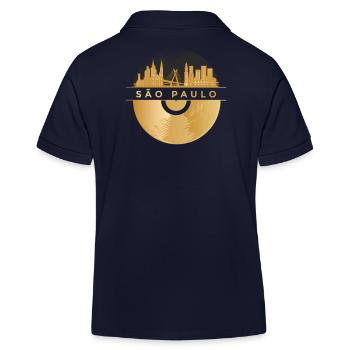 Vinyl-Schallplatte Disco-Musik Skyline-Sao-Paulo - Kinder Organic Poloshirt Mini Sprinter von Stanley/Stella - Navy - Hinten