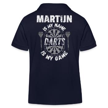 Chemise de fléchettes personnalisée Martijn - Polo enfant bio Stanley/Stella - bleu marine - Dos