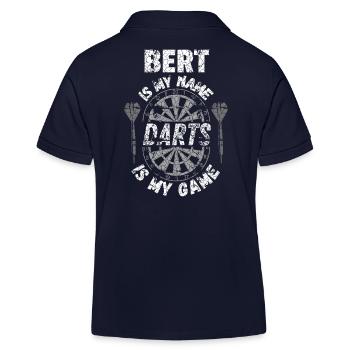 T-shirt de fléchettes personnalisé pour Bert - Polo enfant bio Stanley/Stella - bleu marine - Dos