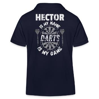 T-shirt de fléchettes personnalisé pour Hector - Polo enfant bio Stanley/Stella - bleu marine - Dos