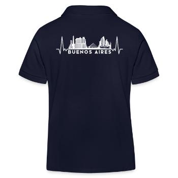 Heartbeat Skyline Argentine Buenos Aires - Polo enfant bio Stanley/Stella - bleu marine - Dos