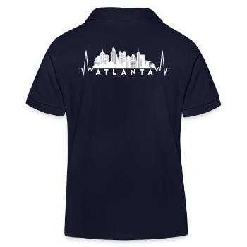 Heartbeat Skyline États-Unis Atlanta - Polo enfant bio Stanley/Stella - bleu marine - Dos