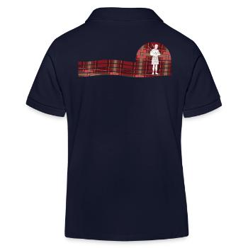 Dudelsackspieler schottischer Schottland Dudelsack - Kinder Organic Poloshirt Mini Sprinter von Stanley/Stella - Navy - Hinten