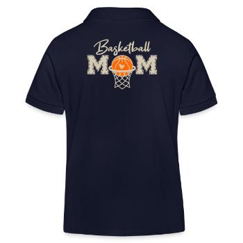 Basketball Player Basketball Player Basketball Mom - Kids Organic Polo Shirt by Stanley/Stella - navy - Back