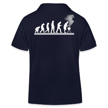 BBQ Barbecue Evolution grillen Barbecue-Grill - Kinder Organic Poloshirt Mini Sprinter von Stanley/Stella - Navy - Hinten