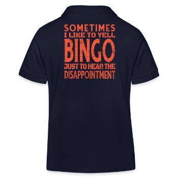 Bingo Joueur Bingo Jeu de Bingo Jeux de Bingo - Polo enfant bio Stanley/Stella - bleu marine - Dos