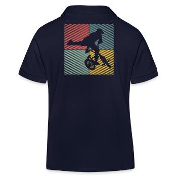 BMX Bike Freestyle race BMX - Polo enfant bio Stanley/Stella - bleu marine - Dos