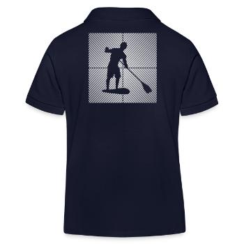 SUP paddleboarding Stand Up Paddle paddling - Kids Organic Polo Shirt by Stanley/Stella - navy - Back