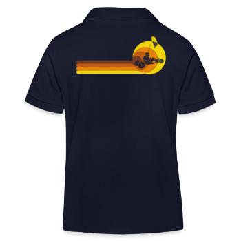Strand-Kite Windracer Land-Kite Kite-Strandsegler - Kinder Organic Poloshirt Mini Sprinter von Stanley/Stella - Navy - Hinten