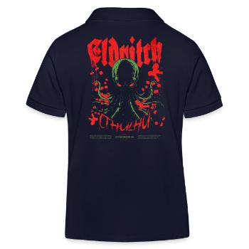 Eldritch Cthulhu Kult Lovecraft Necronomicon - Kinder Organic Poloshirt Mini Sprinter von Stanley/Stella - Navy - Hinten