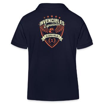 España Meisterschaft 2024 Frauen Männer Rot España - Kinder Organic Poloshirt Mini Sprinter von Stanley/Stella - Navy - Hinten