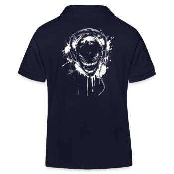 Kopfhörer UFO DJ Alien Festival Außerirdischer - Kinder Organic Poloshirt Mini Sprinter von Stanley/Stella - Navy - Hinten