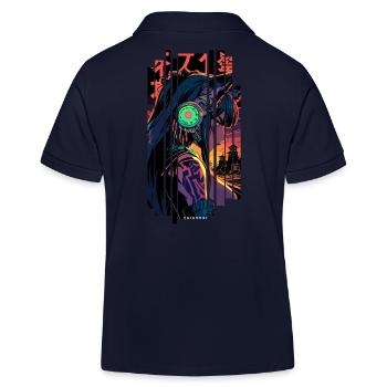Femme loup-garou Géométrique - Polo enfant bio Stanley/Stella - bleu marine - Dos