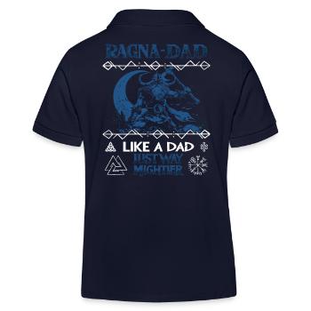 RAGNA-DAD Vikings sous la lune pour la fête des pères - Polo enfant bio Stanley/Stella - bleu marine - Dos