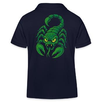 Giftgrüner Skorpion im Comicstil - Kinder Organic Poloshirt Mini Sprinter von Stanley/Stella - Navy - Hinten