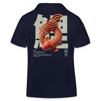 Japanischer Koi Fisch – Glück & Transformation - Kinder Organic Poloshirt Mini Sprinter von Stanley/Stella - Navy - Hinten