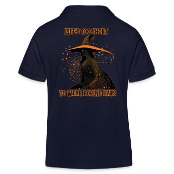 Hexe, das Leben ist zu kurz, um Noring-Hüte zu tragen, - Kinder Organic Poloshirt Mini Sprinter von Stanley/Stella - Navy - Hinten