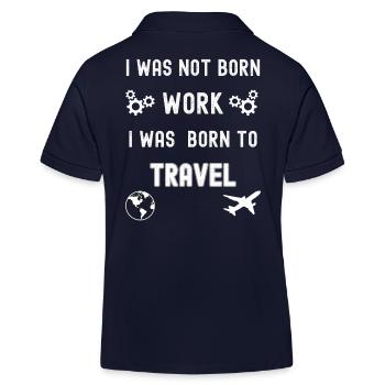 Je suis né pour voyager - Polo enfant bio Stanley/Stella - bleu marine - Dos