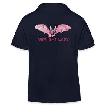 Dame de minuit / Chauve-souris / Bébé / Gothique / Nuit - Polo enfant bio Stanley/Stella - bleu marine - Dos
