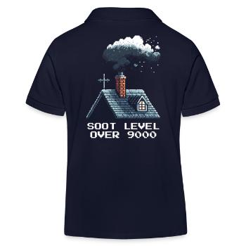 Chimney Sweep Soot Level Retro Pixel Art Gaming - Kids Organic Polo Shirt by Stanley/Stella - navy - Back