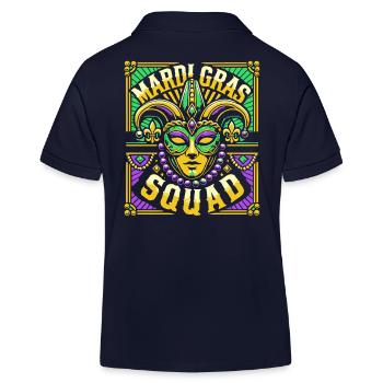 Mardi Gras Squad Mask Carnaval Célébration - Polo enfant bio Stanley/Stella - bleu marine - Dos