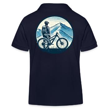VTT Aventure Bike Amoureux du Paysage - Polo enfant bio Stanley/Stella - bleu marine - Dos