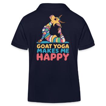 Le yoga de chèvre me rend heureux - Polo enfant bio Stanley/Stella - bleu marine - Dos