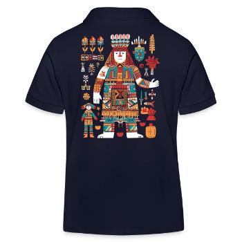 Itzamna Maya God Mythologie maya - Polo enfant bio Stanley/Stella - bleu marine - Dos