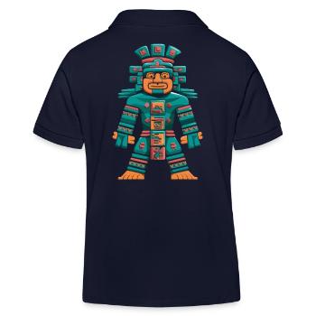 Maya Gott Itzamna Maya Mythologie Darstellung - Kinder Organic Poloshirt Mini Sprinter von Stanley/Stella - Navy - Hinten