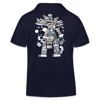 Maya Gott Mayanische Mythologie Itzamna - Kinder Organic Poloshirt Mini Sprinter von Stanley/Stella - Navy - Hinten