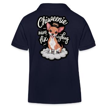 Chiweenie chien baisers Fix Everything - Polo enfant bio Stanley/Stella - bleu marine - Dos
