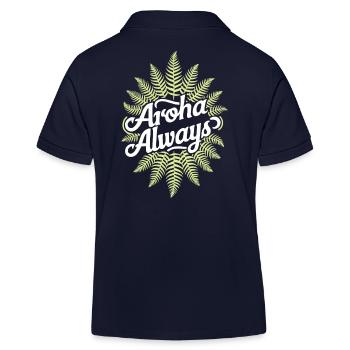 Aroha Always Neue Zeland Andenken - Kinder Organic Poloshirt Mini Sprinter von Stanley/Stella - Navy - Hinten