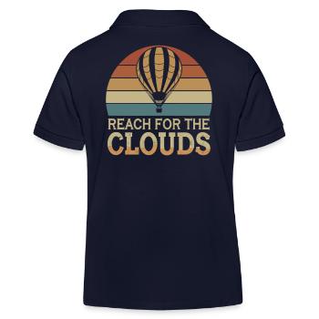Erreiche Die Wolken Heißluftballon Inspiration - Kinder Organic Poloshirt Mini Sprinter von Stanley/Stella - Navy - Hinten