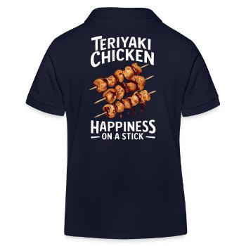 Teriyaki Chicken Happiness Auf Einem Stock - Kinder Organic Poloshirt Mini Sprinter von Stanley/Stella - Navy - Hinten