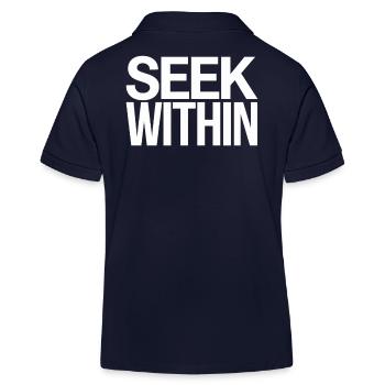 Suche In Dir Inspiriertes Spiritualitätszitat - Kinder Organic Poloshirt Mini Sprinter von Stanley/Stella - Navy - Hinten