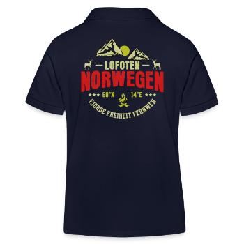 Norvège Cadeau Souvenir Norvège Lofoten - Polo enfant bio Stanley/Stella - bleu marine - Dos