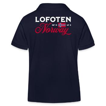 Norvège Souvenir Scandinavie Norvège Lofoten - Polo enfant bio Stanley/Stella - bleu marine - Dos