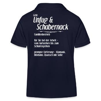 Unfug und Schabernack - Kinder Organic Poloshirt Mini Sprinter von Stanley/Stella - Navy - Hinten