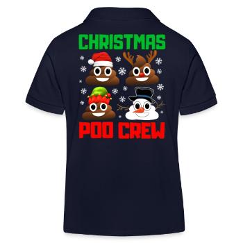 Noël caca crew drôle Noël pyjama - Polo enfant bio Stanley/Stella - bleu marine - Dos