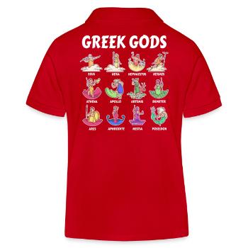 Dieux de la mythologie grecque - Dieux antiques de la Grèce - Polo enfant bio Stanley/Stella - rouge - Dos