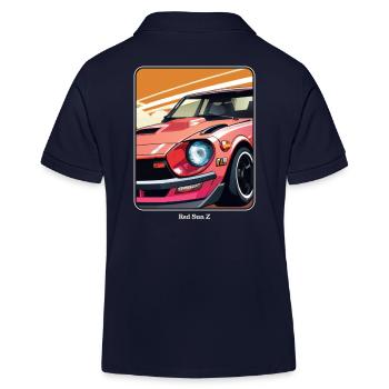 japanisches Auto - der Red Sun Z - JDM - Kinder Organic Poloshirt Mini Sprinter von Stanley/Stella - Navy - Hinten