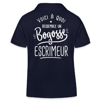 escrime Bogosse escrimeur escrime - Polo enfant bio Stanley/Stella - bleu marine - Dos