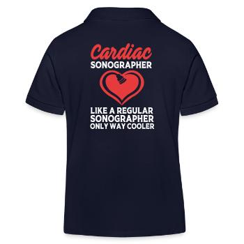 Kardiogramm Kardiographie Sonographie Ultraschall - Kinder Organic Poloshirt Mini Sprinter von Stanley/Stella - Navy - Hinten