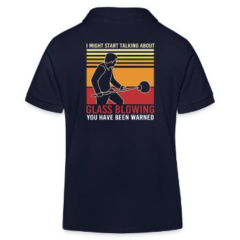 Glas Glasbläser - Kinder Organic Poloshirt Mini Sprinter von Stanley/Stella - Navy - Hinten
