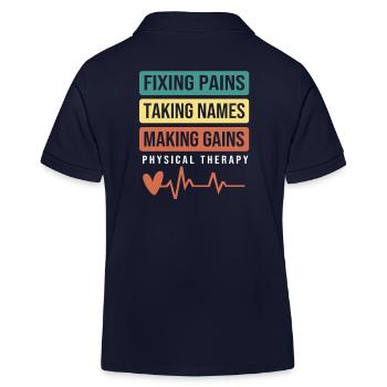 Physiotherapie Physio Physiotherapeut - Kinder Organic Poloshirt Mini Sprinter von Stanley/Stella - Navy - Hinten