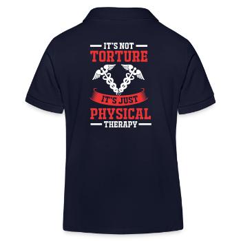 Physio Physiotherapie Physiotherapeut - Kinder Organic Poloshirt Mini Sprinter von Stanley/Stella - Navy - Hinten