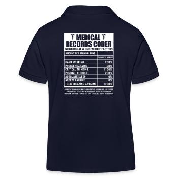 Programmeur médical Codeur médical - Polo enfant bio Stanley/Stella - bleu marine - Dos