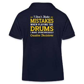 Schlagzeug Schlagzeuger Drumsticks - Kinder Organic Poloshirt Mini Sprinter von Stanley/Stella - Navy - Hinten