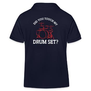 Schlagzeuger Drumsticks Schlagzeug - Kinder Organic Poloshirt Mini Sprinter von Stanley/Stella - Navy - Hinten